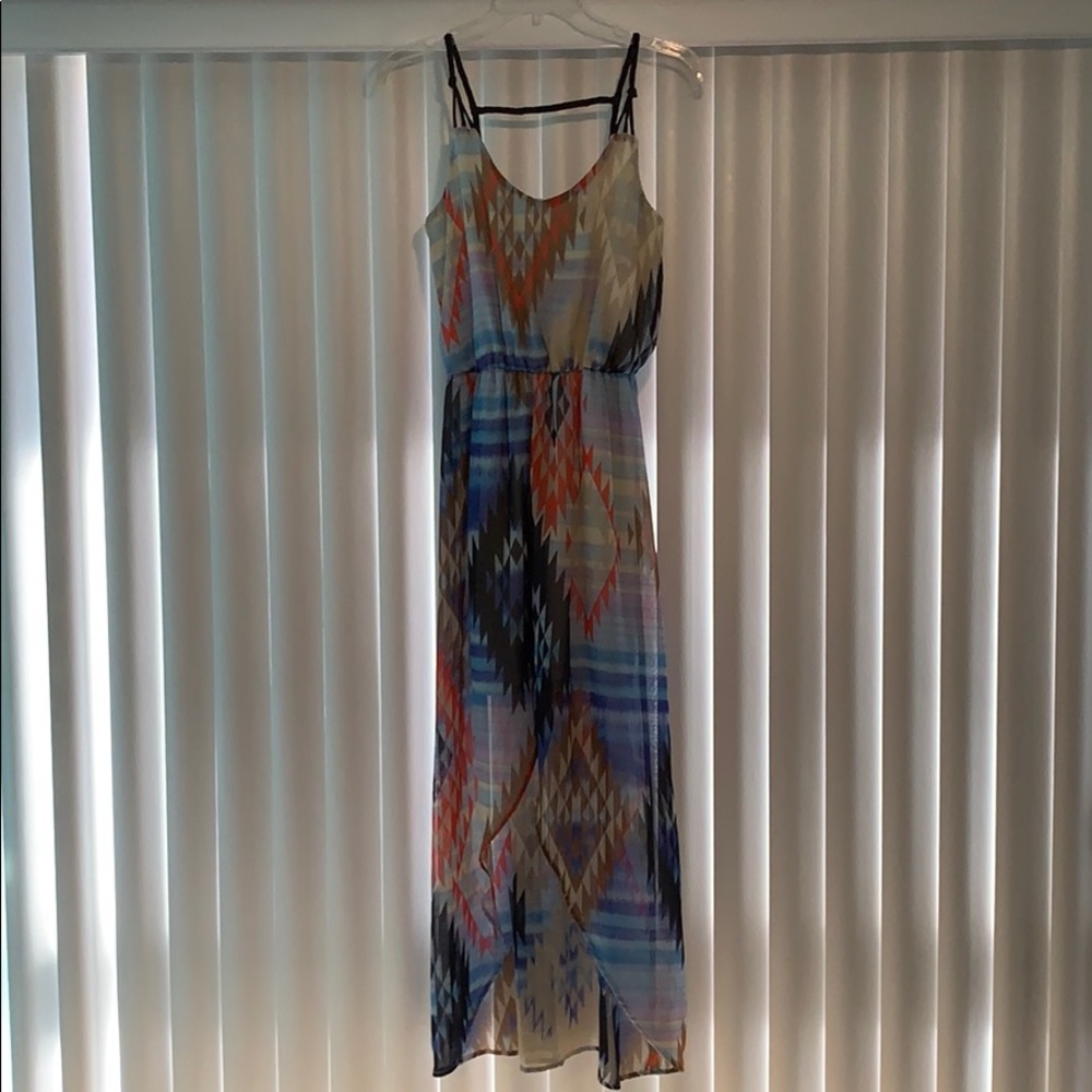 High-low chiffon dress